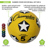 Champion Sports RUBBER COVER SOCCER BALL SIZE 3