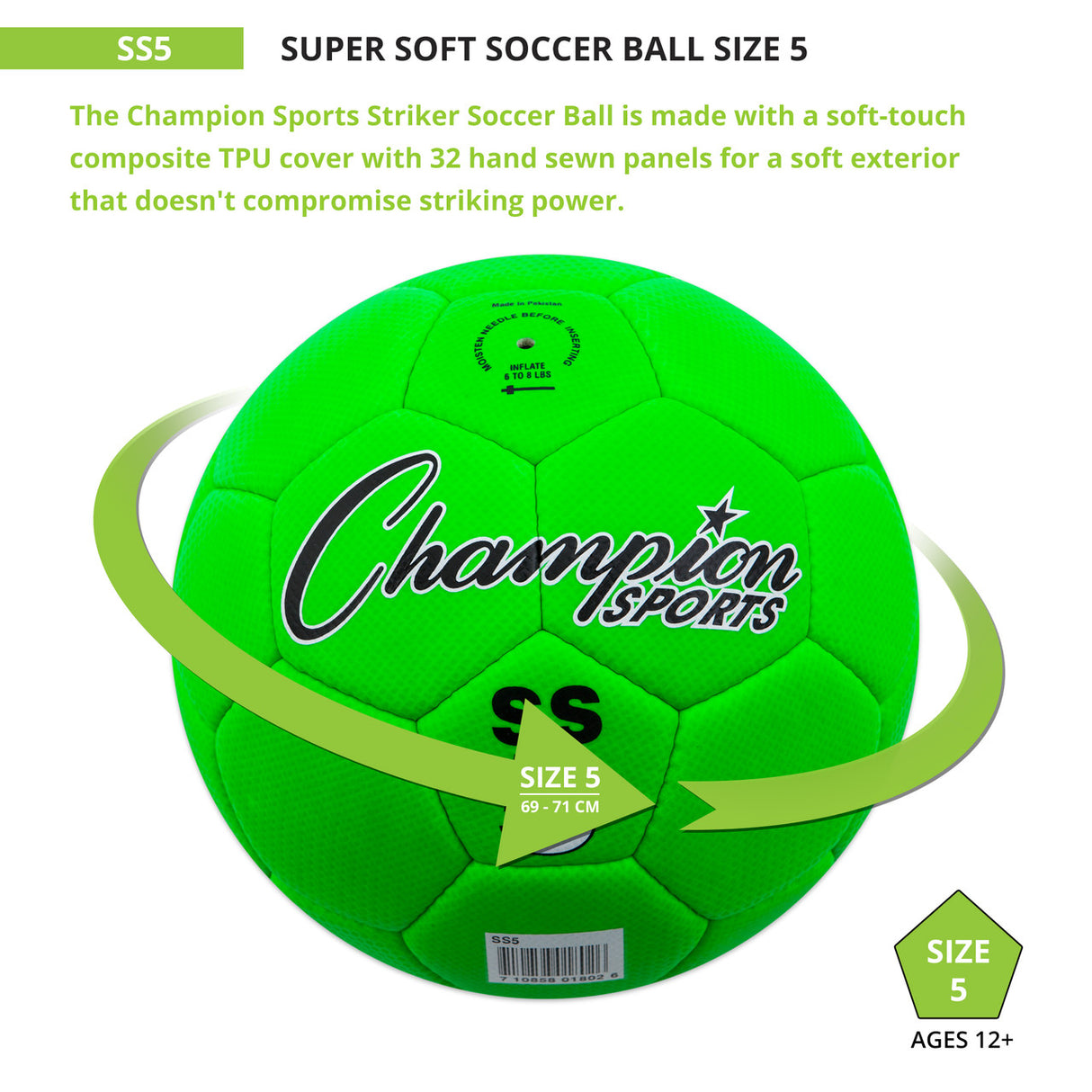 Champion Sports SUPER SOFT SOCCER BALL SIZE 5