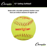 Champion Sports SAFETY SOFTBALLS 11"