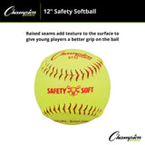 Champion Sports SAFETY SOFTBALLS 11"