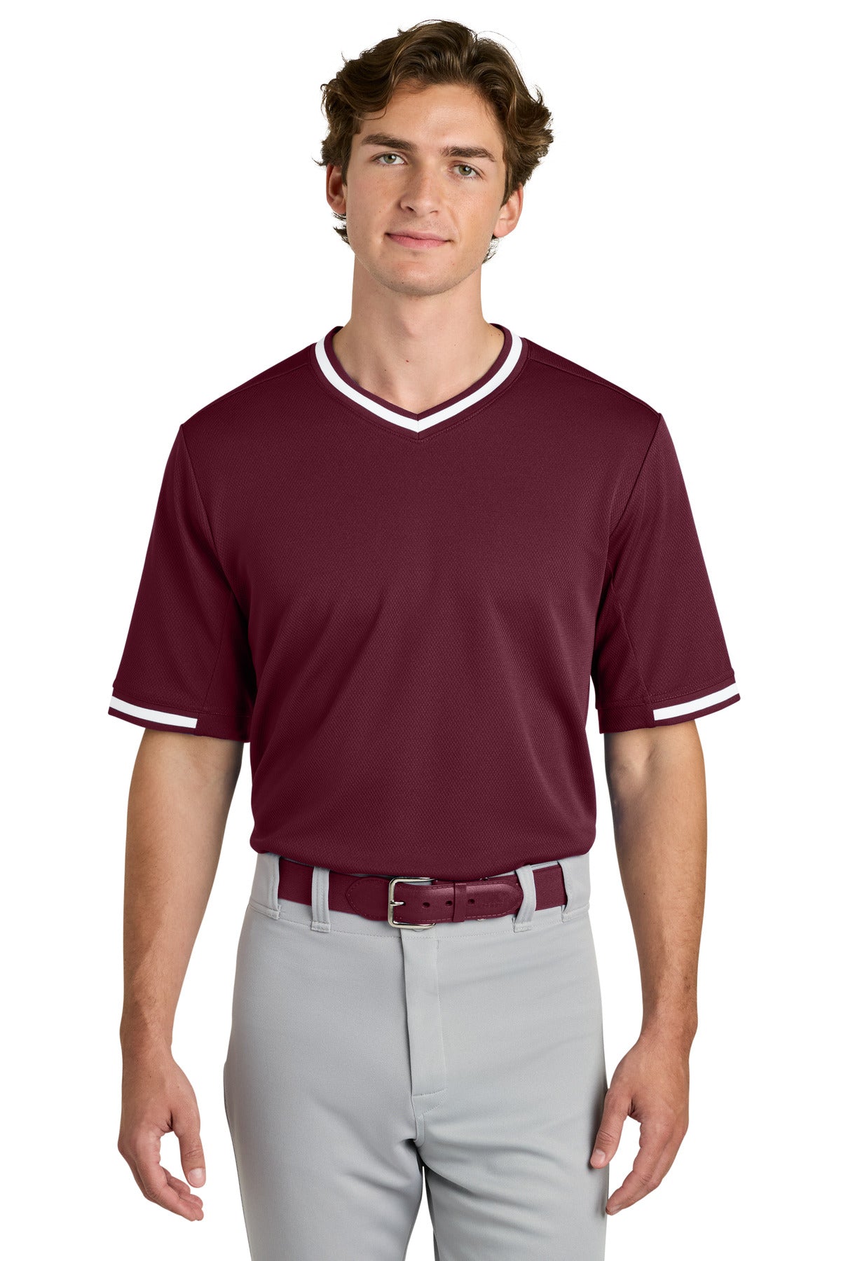 Sport-Tek ST221 Tough Mesh V-Neck Baseball Jersey