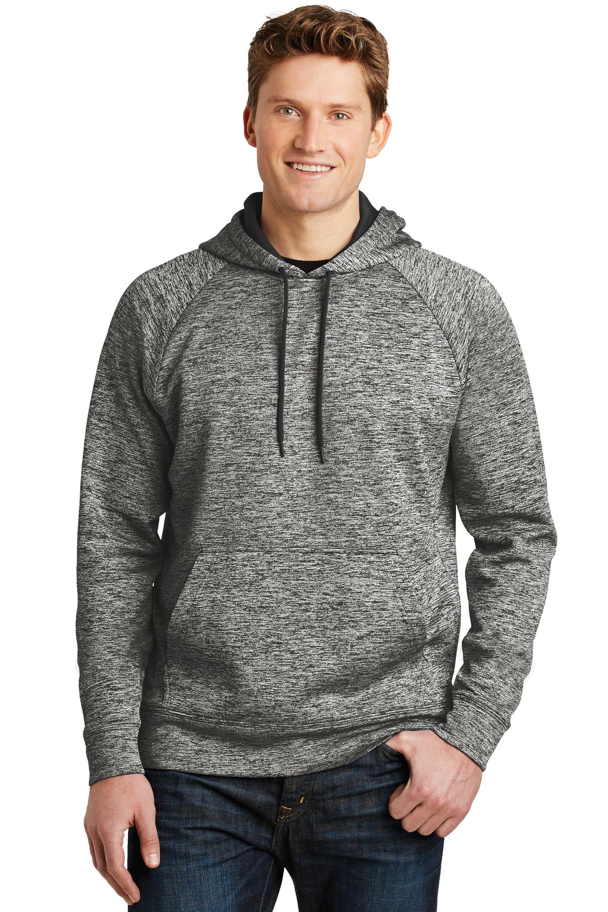 Sport-Tek ®  PosiCharge ®  Electric Heather Fleece Hooded Pullover. ST225 - Sport-Tek ST225