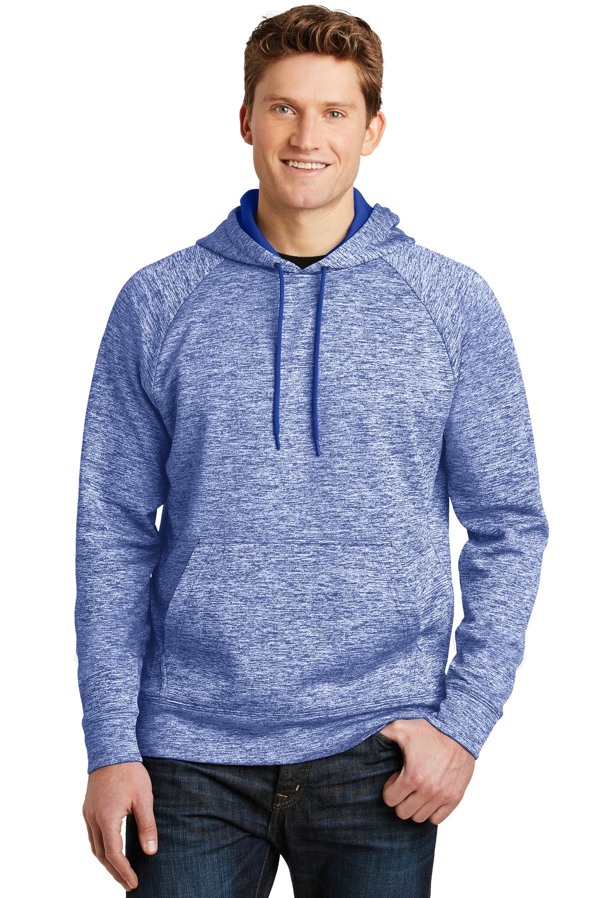 Sport-Tek ®  PosiCharge ®  Electric Heather Fleece Hooded Pullover. ST225 - Sport-Tek ST225