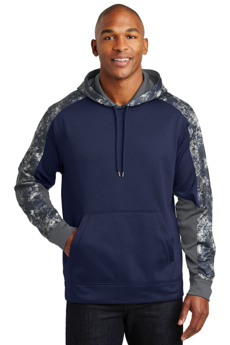 Sport-Tek ®  Sport-Wick ®  Mineral Freeze Fleece Colorblock Hooded Pullover. ST231 - Sport-Tek ST231