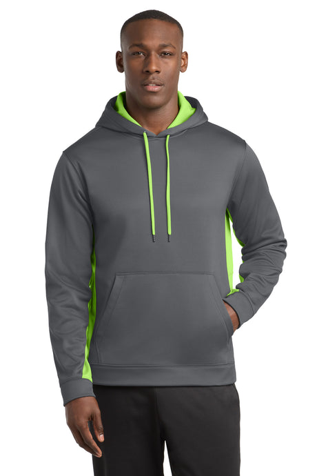Sport-Tek ST235 Sport-Wick Fleece Colorblock Hooded Pullover