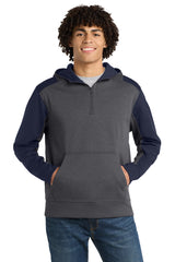 Sport-Tek ST249 Tech Fleece Colorblock 1/4-Zip Hooded Sweatshirt