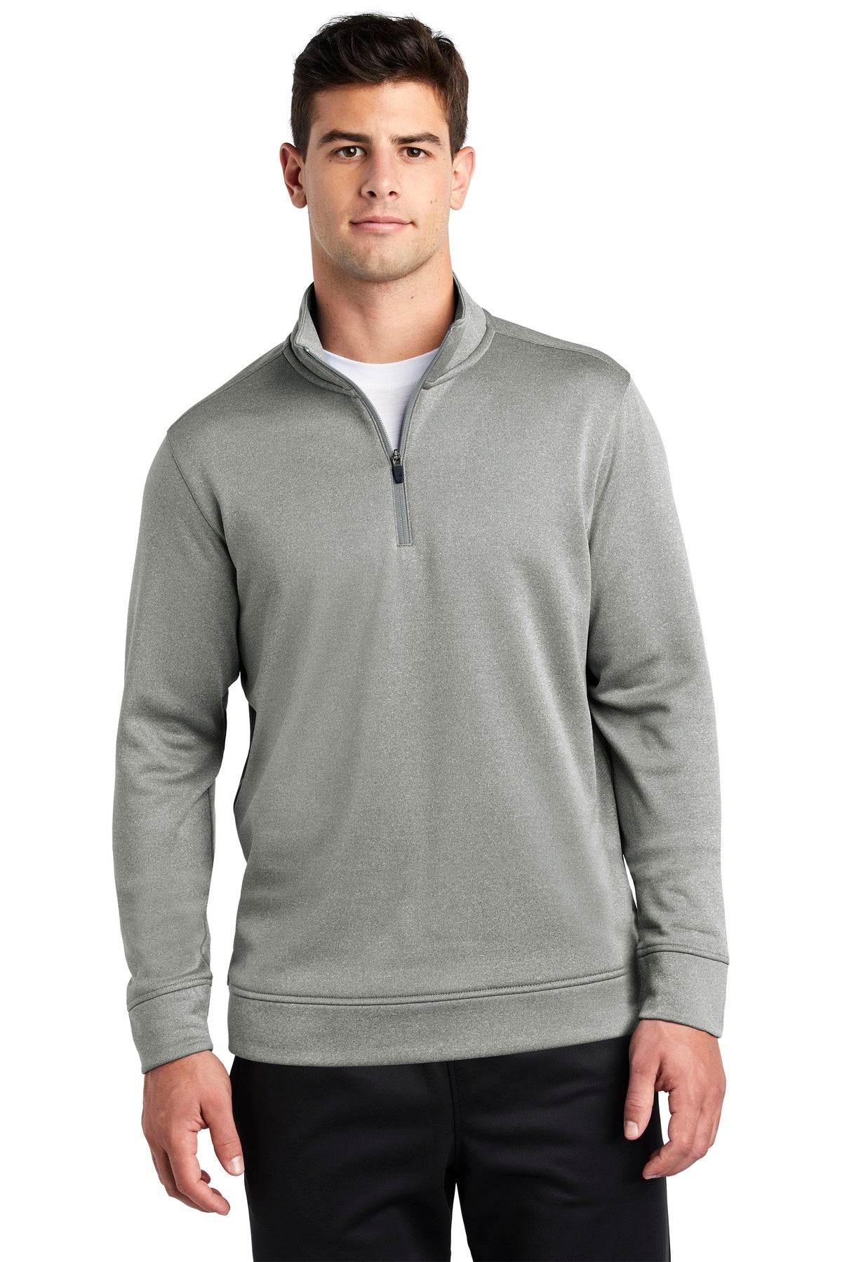 Sport-Tek  ®  PosiCharge  ®  Sport-Wick  ®  Heather Fleece 1/4-Zip Pullover. ST263 - Sport-Tek ST263
