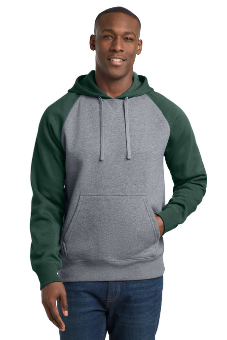 Sport-Tek ST267 Raglan Colorblock Pullover Hooded Sweatshirt