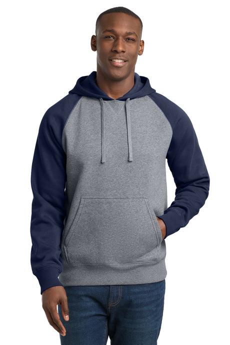 Sport-Tek ST267 Raglan Colorblock Pullover Hooded Sweatshirt
