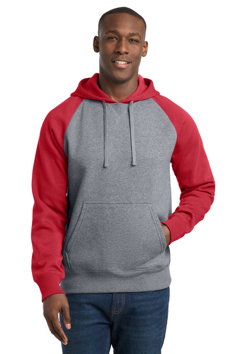 Sport-Tek ST267 Raglan Colorblock Pullover Hooded Sweatshirt
