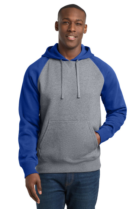 Sport-Tek ST267 Raglan Colorblock Pullover Hooded Sweatshirt