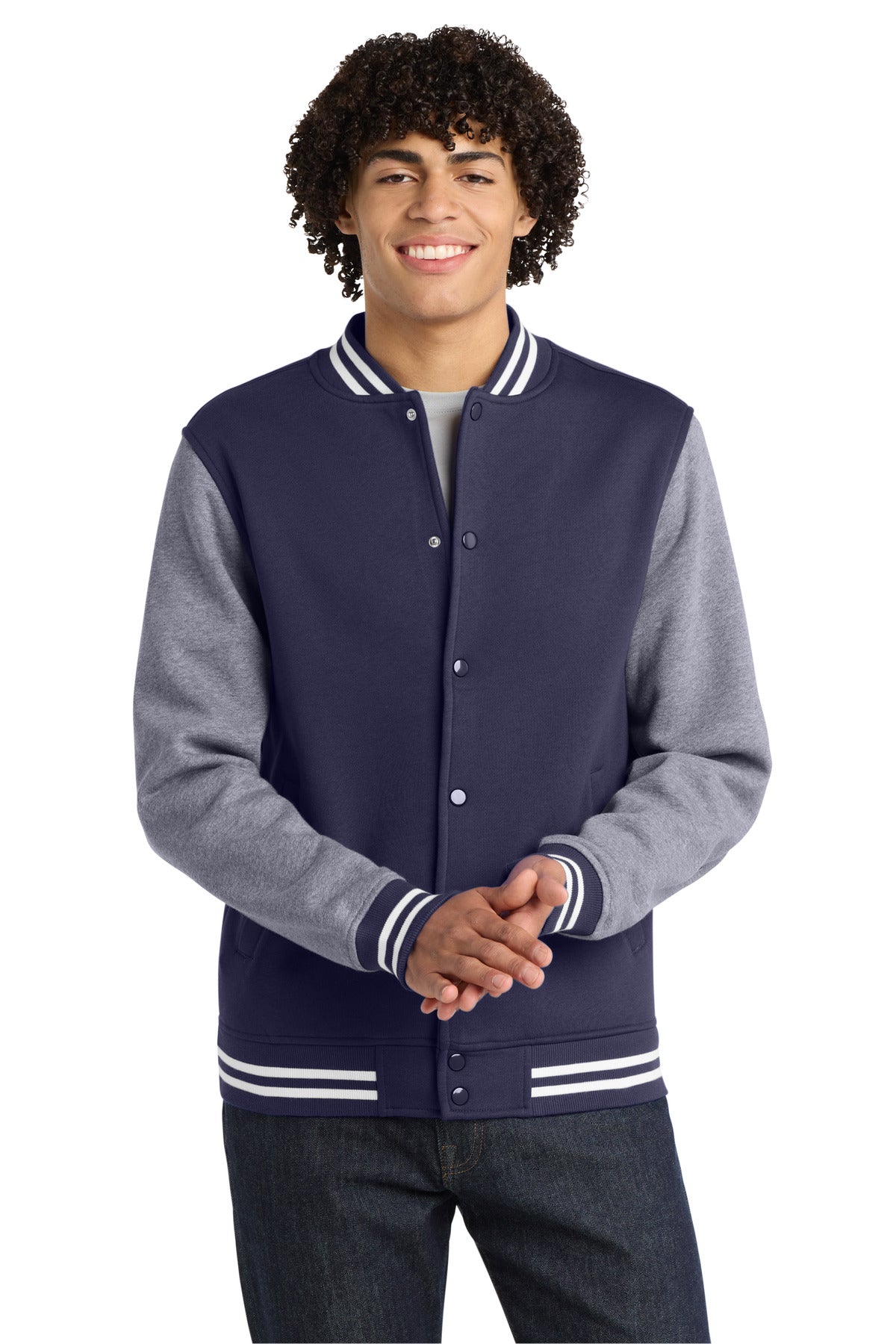 Sport-Tek ®  Fleece Letterman Jacket. ST270 - Sport-Tek ST270