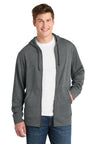 Sport-Tek ST293 PosiCharge Tri-Blend Wicking Fleece Full-Zip Hooded Jacket