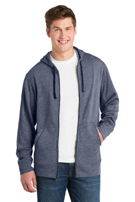 Sport-Tek ST293 PosiCharge Tri-Blend Wicking Fleece Full-Zip Hooded Jacket