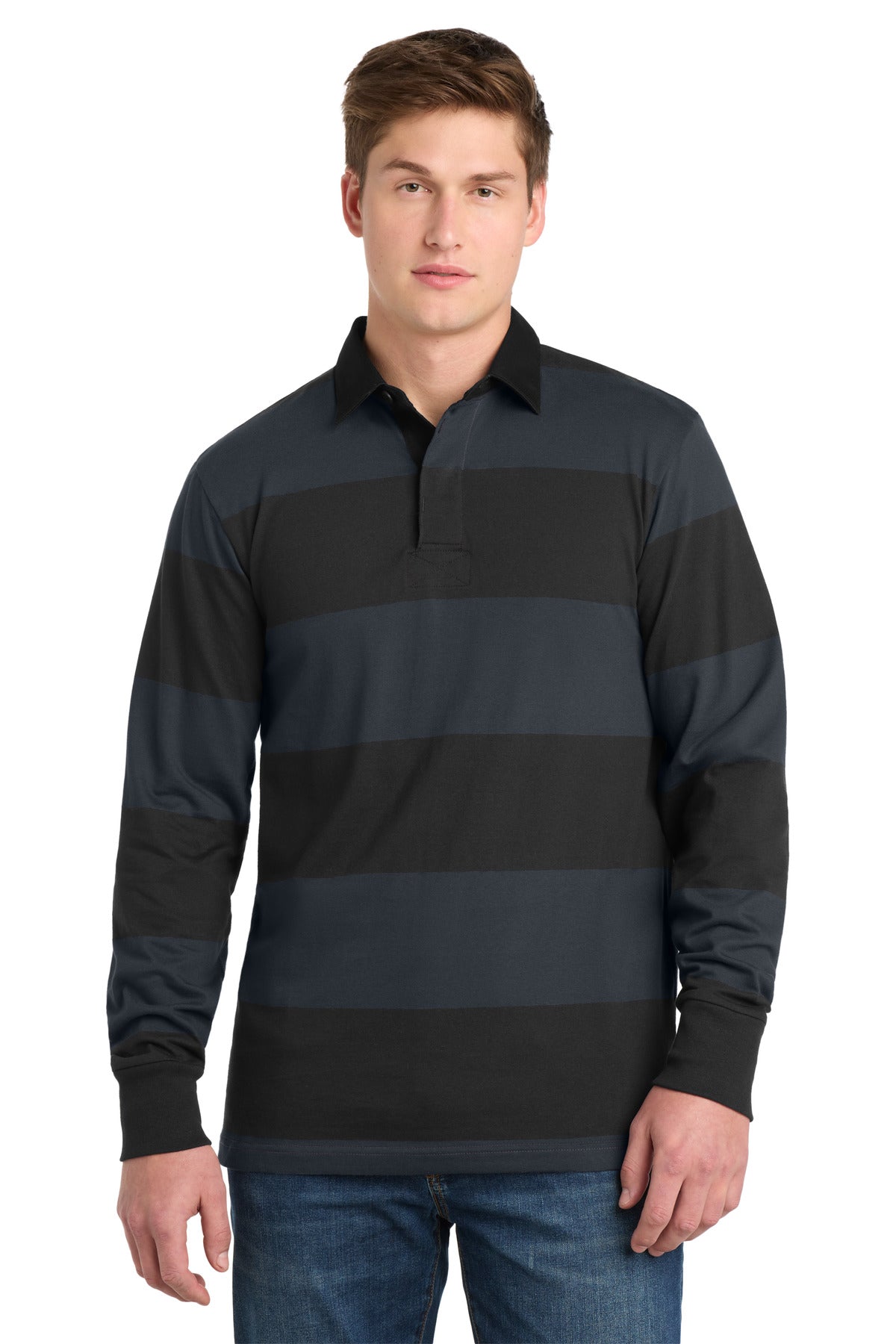 Sport-Tek ST301 Classic Long Sleeve Rugby Polo