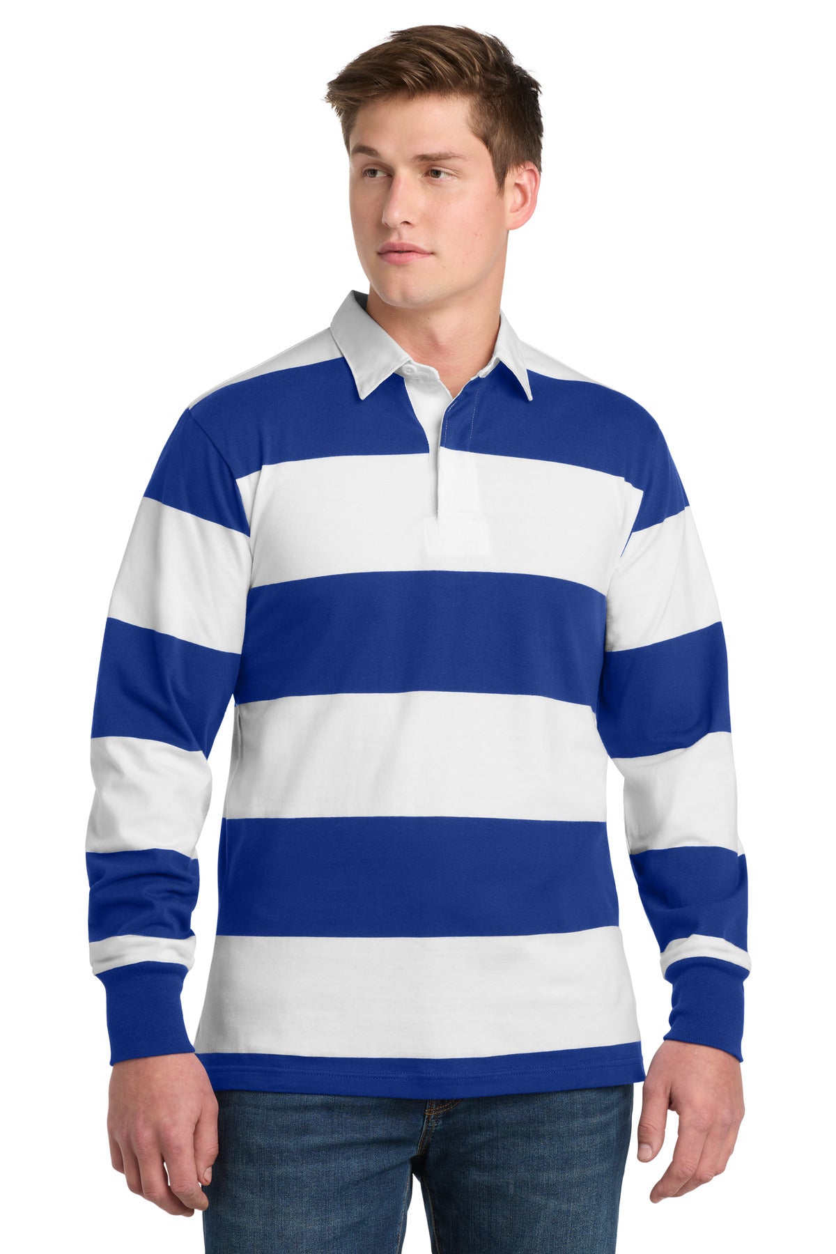 Sport-Tek ST301 Classic Long Sleeve Rugby Polo