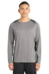 Sport-Tek ST361LS Long Sleeve Heather Colorblock Contender Tee