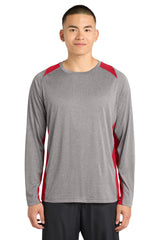 Sport-Tek ST361LS Long Sleeve Heather Colorblock Contender Tee