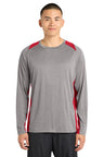 Sport-Tek ST361LS Long Sleeve Heather Colorblock Contender Tee