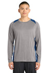 Sport-Tek ST361LS Long Sleeve Heather Colorblock Contender Tee