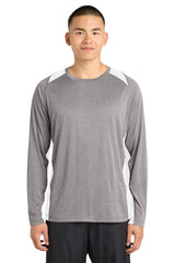 Sport-Tek ST361LS Long Sleeve Heather Colorblock Contender Tee
