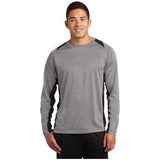 Men's Long Sleeve Heather Colorblock Contender Tee DRI-EQUIP
