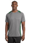 Sport-Tek ST361 Heather Colorblock Contender Tee
