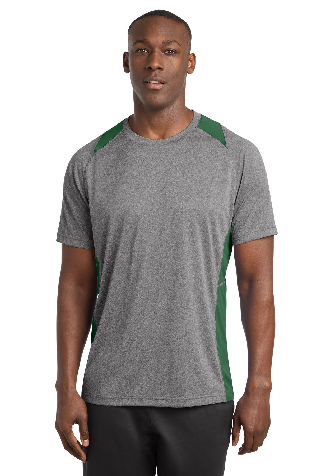 Sport-Tek ®  Heather Colorblock Contender ™  Tee. ST361 - Sport-Tek ST361