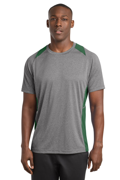 Sport-Tek ®  Heather Colorblock Contender ™  Tee. ST361 - Sport-Tek ST361