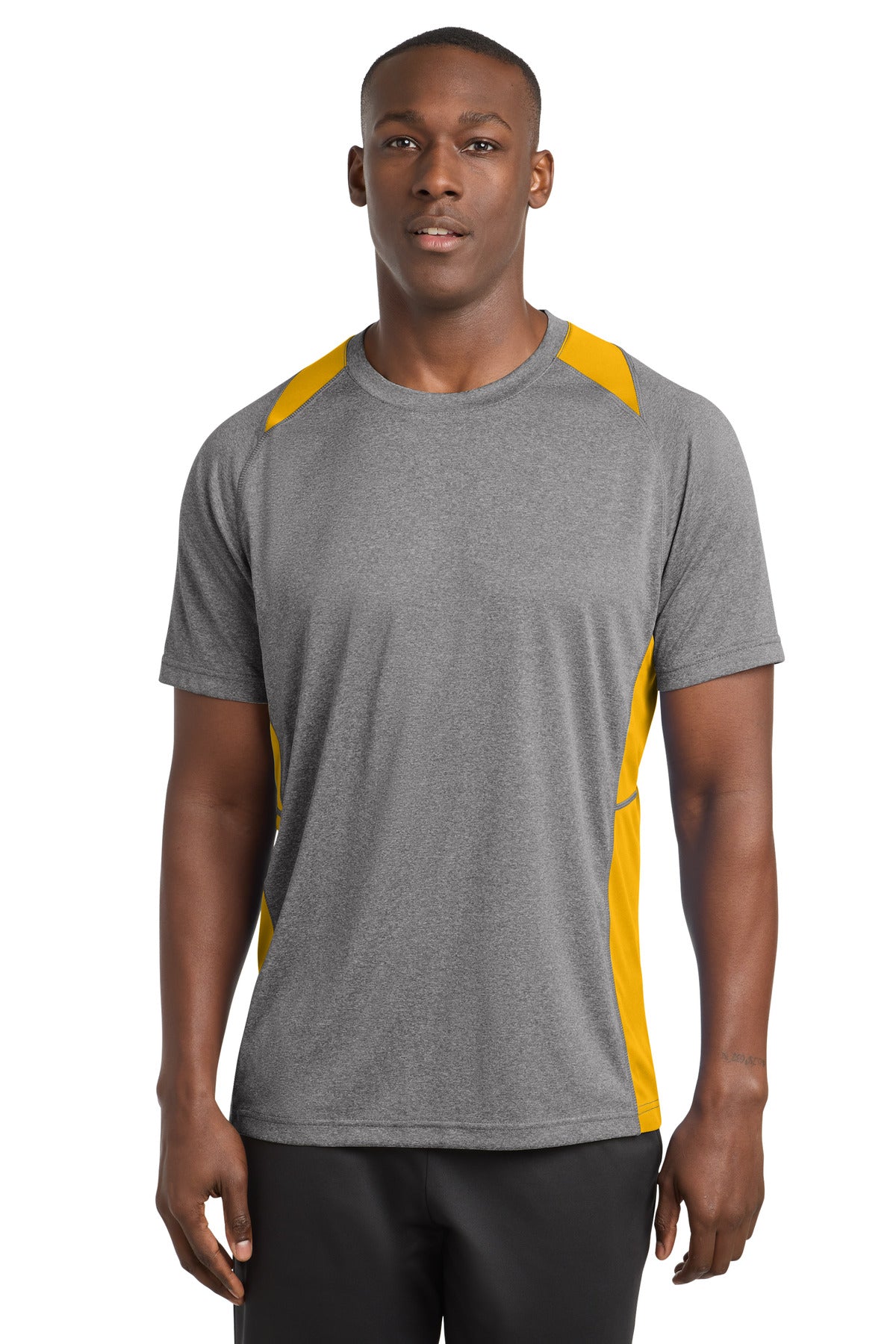 Sport-Tek ST361 Heather Colorblock Contender Tee