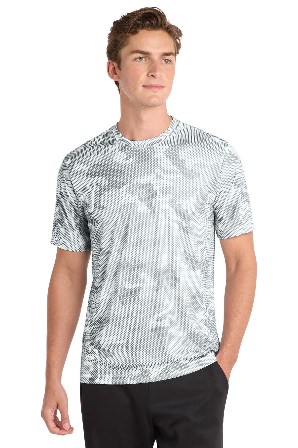 Sport-Tek ST370 CamoHex Tee.