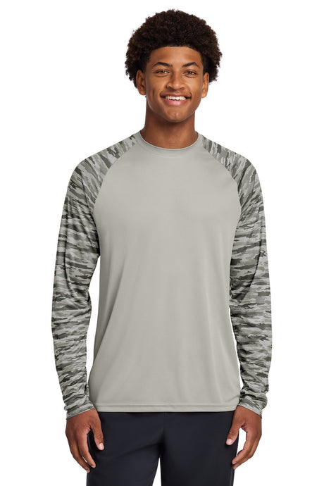 Sport-Tek ST376LS Drift Camo Colorblock Long Sleeve Tee