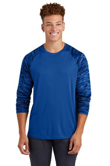 Sport-Tek ®  Drift Camo Colorblock Long Sleeve Tee ST376LS - Sport-Tek ST376LS