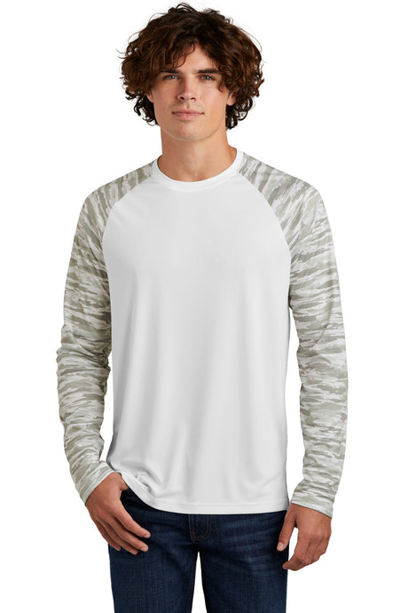 Sport-Tek ®  Drift Camo Colorblock Long Sleeve Tee ST376LS - Sport-Tek ST376LS