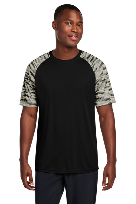 Sport-Tek ST376 Drift Camo Colorblock Tee