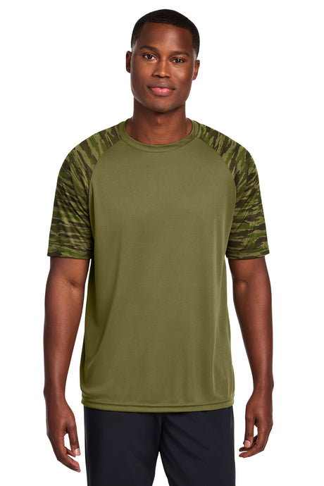 Sport-Tek ST376 Drift Camo Colorblock Tee