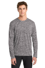 Sport-Tek  ®  PosiCharge  ®  Long Sleeve Electric Heather Tee. ST390LS - Sport-Tek ST390LS
