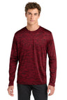 Sport-Tek  ®  PosiCharge  ®  Long Sleeve Electric Heather Tee. ST390LS - Sport-Tek ST390LS