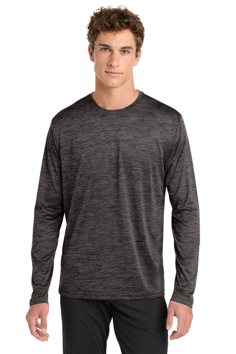 Sport-Tek  ®  PosiCharge  ®  Long Sleeve Electric Heather Tee. ST390LS - Sport-Tek ST390LS