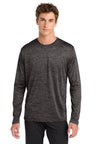 Sport-Tek  ®  PosiCharge  ®  Long Sleeve Electric Heather Tee. ST390LS - Sport-Tek ST390LS