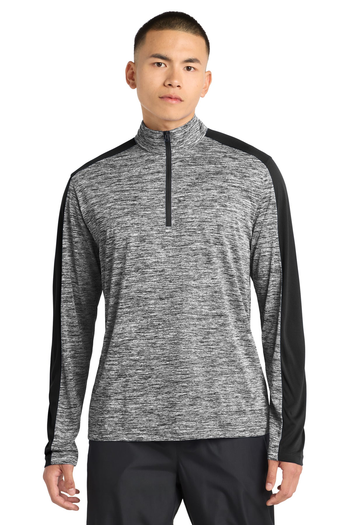 Sport-Tek ST397 PosiCharge Electric Heather Colorblock 1/4-Zip Pullover