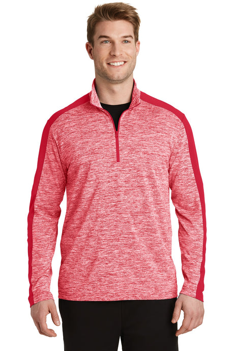 Sport-Tek ®  PosiCharge ®  Electric Heather Colorblock 1/4-Zip Pullover. ST397 - Sport-Tek ST397