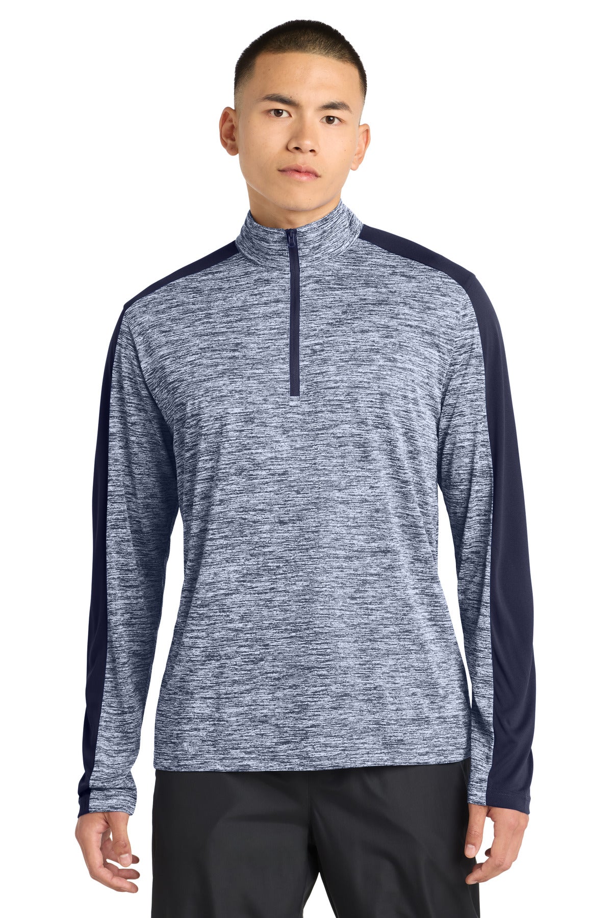 Sport-Tek ST397 PosiCharge Electric Heather Colorblock 1/4-Zip Pullover
