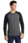 Sport-Tek  ®  PosiCharge  ®  Long Sleeve Tri-Blend Wicking Raglan Tee ST400LS - Sport-Tek ST400LS