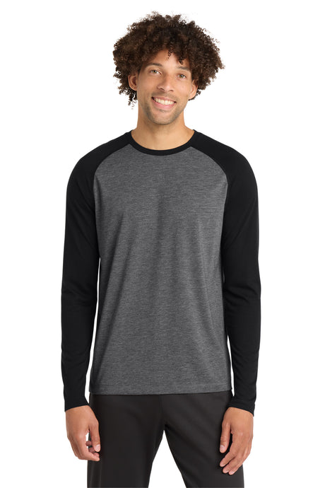 Sport-Tek ST400LS PosiCharge Long Sleeve Tri-Blend Wicking Raglan Tee