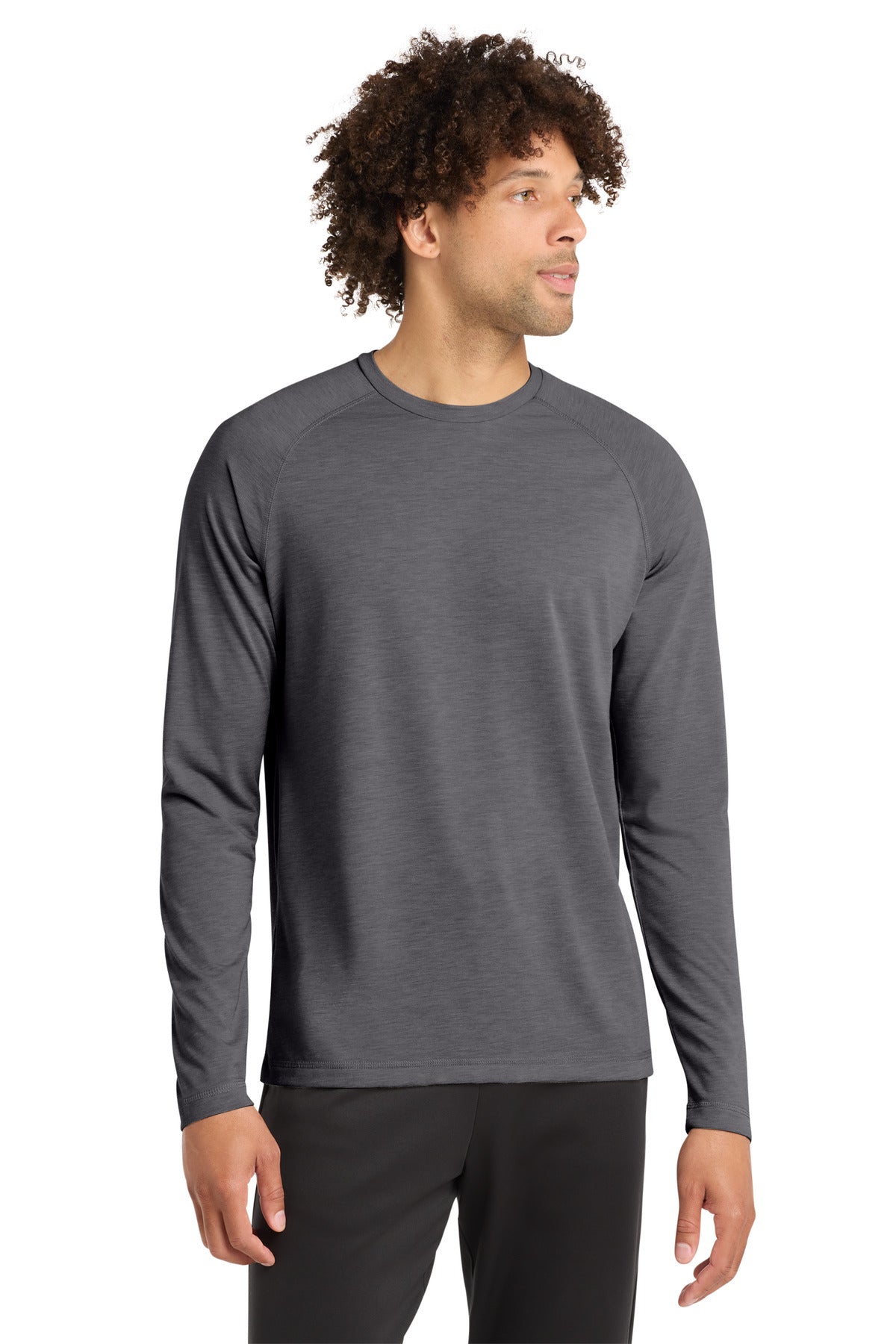 Sport-Tek  ®  PosiCharge  ®  Long Sleeve Tri-Blend Wicking Raglan Tee ST400LS - Sport-Tek ST400LS