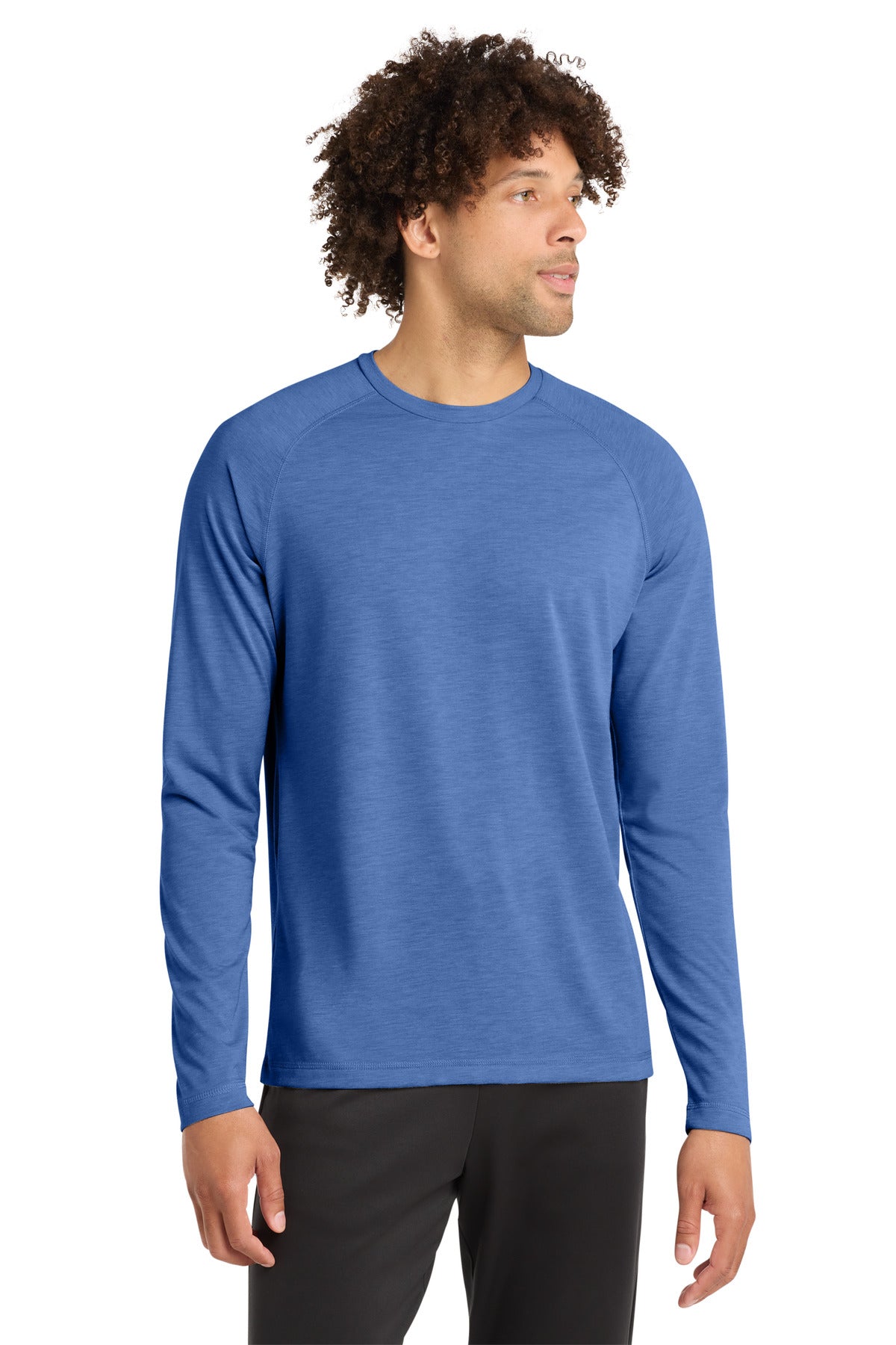 Sport-Tek  ®  PosiCharge  ®  Long Sleeve Tri-Blend Wicking Raglan Tee ST400LS - Sport-Tek ST400LS