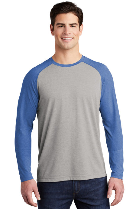 Sport-Tek  ®  PosiCharge  ®  Long Sleeve Tri-Blend Wicking Raglan Tee ST400LS - Sport-Tek ST400LS