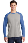 Sport-Tek  ®  PosiCharge  ®  Long Sleeve Tri-Blend Wicking Raglan Tee ST400LS - Sport-Tek ST400LS