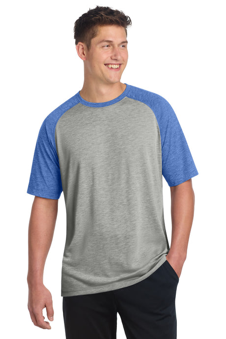 Sport-Tek  ®  PosiCharge  ®  Tri-Blend Wicking Raglan Tee. ST400 - Sport-Tek ST400